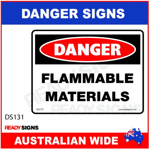 DANGER SIGN - DS-131 - FLAMMABLE MATERIALS